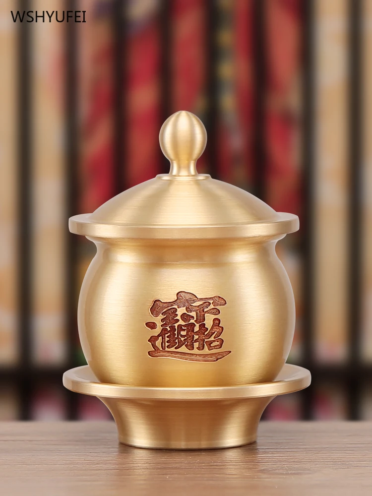Metal supply Wine glass Buddha's front water cup alloy lotus carved holy cup Water purification cup Buddhist utensils
Metal supply Wine glass Buddha's front water cup alloy lotus carved holy cup Water purification cup Buddhist utensils