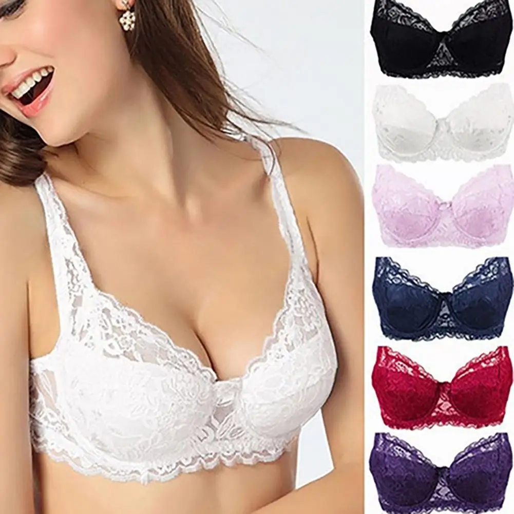 

Women Sexy Lace Adjustable Bra Deep V Push Up Shaping Padded Brassiere Thin Cup Underwire Bras Female Lingerie Underwear Top