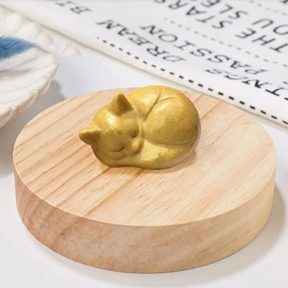 Cat Ornament Hand Carved Sleeping Cat Statue Healing Gemstone Figurine Polished Office Desk Home Decoration Ornament Cute Kitten
Cat Ornament Hand Carved Sleeping Cat Statue Healing Gemstone Figurine Polished Office Desk Home Decoration Ornament Cute Kitten