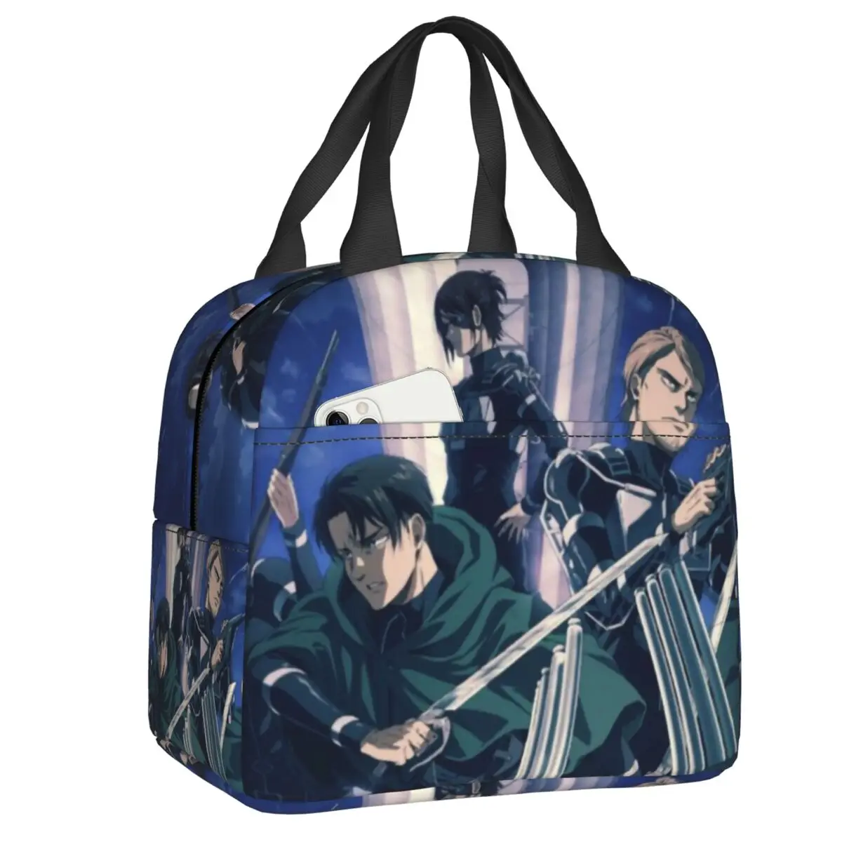 

Shingeki No Kyojin Insulated Lunch Tote Bag for Women Attack On Titan Portable Cooler Thermal Food Lunch Box Work School Travel