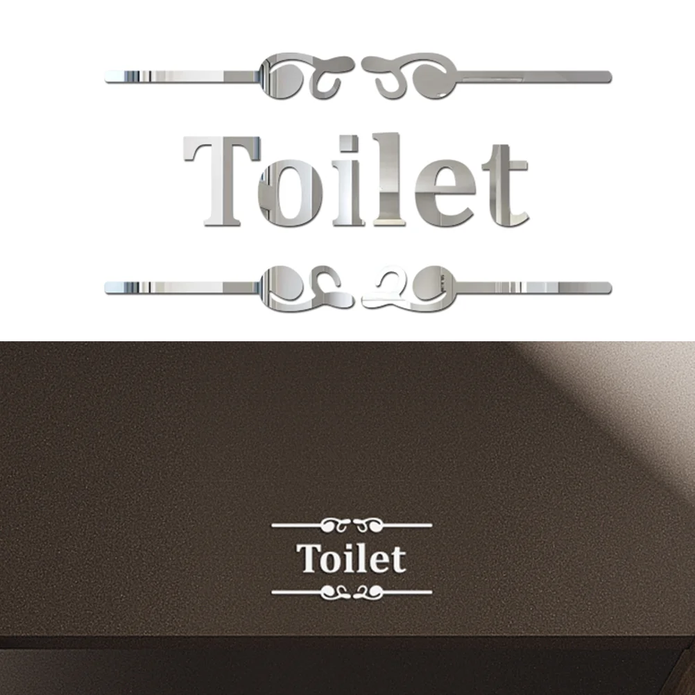 Restroom Decor Mirror Wall Sticker Removable House Number Acrylic "Toilet" English Sign Creative
Restroom Decor Mirror Wall Sticker Removable House Number Acrylic "Toilet" English Sign Creative