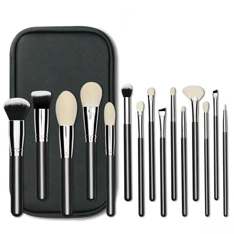 

Yameni Natural Goat Hair Makeup Brushes Set Professional Kit Brocha Maquillaje Pedzle Do Makijazu Blending Smudging Brush Shader