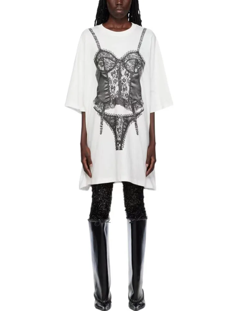 y2k summer lace underwear set printed cotton round neck short-sleeved T-shirt2023korean fashion hundred and one loose Women top
y2k summer lace underwear set printed cotton round neck short-sleeved T-shirt2023korean fashion hundred and one loose Women top