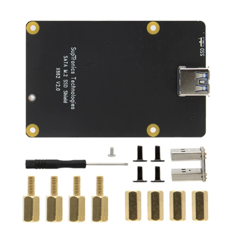 X862 V2.0 M.2 NGFF 2280 SATA SSD Storage Expansion Board / Shield For Raspberry Pi 4 Model B
X862 V2.0 M.2 NGFF 2280 SATA SSD Storage Expansion Board / Shield For Raspberry Pi 4 Model B