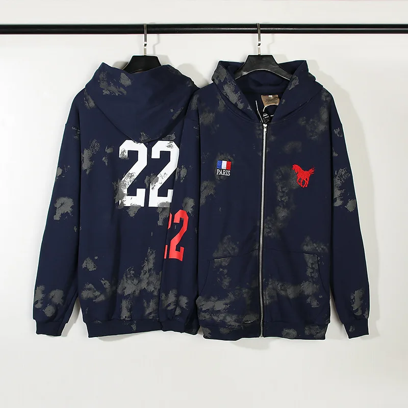 American Hip Hop Embroidered Zipper Hoodie Flag War Horse Mud-Dyed Retro Washed Beggar Sweatshirt Cardigan Jacket Navy Blue
American Hip Hop Embroidered Zipper Hoodie Flag War Horse Mud-Dyed Retro Washed Beggar Sweatshirt Cardigan Jacket Navy Blue