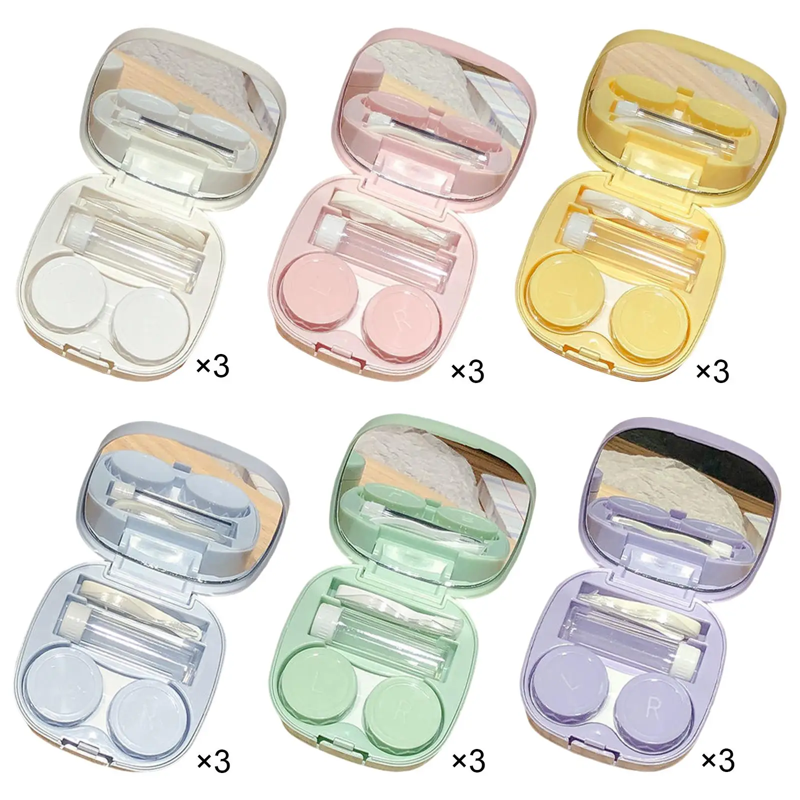 3Pcs Travel Contact Lens Case Set for Travelling or Outdoor Activity or Daily Care Mini Contact Lens Storage Box Small Size
3Pcs Travel Contact Lens Case Set for Travelling or Outdoor Activity or Daily Care Mini Contact Lens Storage Box Small Size