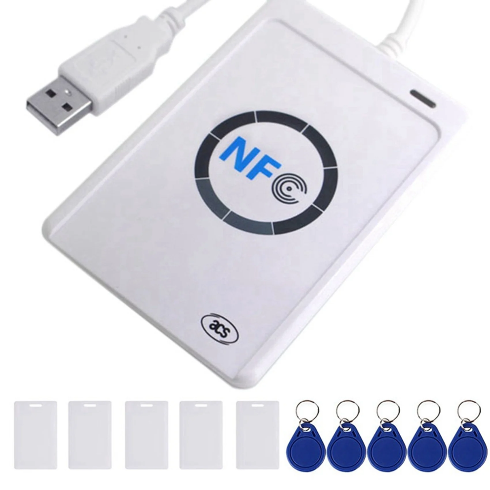 NFC Reader ACR122U USB Contactless Smart IC Card Writer and Reader Smart RFID Copier Duplicator UID Changeable Tag Card
NFC Reader ACR122U USB Contactless Smart IC Card Writer and Reader Smart RFID Copier Duplicator UID Changeable Tag Card