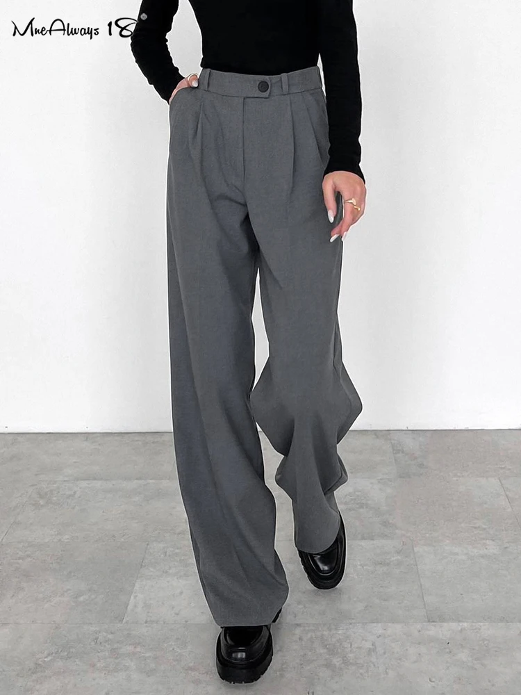 Trousers Classic Black Office Ladies Elegant Chic Pants 2023 Gray High Waist Pants Women Pleated Casual Floor-Length
Trousers Classic Black Office Ladies Elegant Chic Pants 2023 Gray High Waist Pants Women Pleated Casual Floor-Length