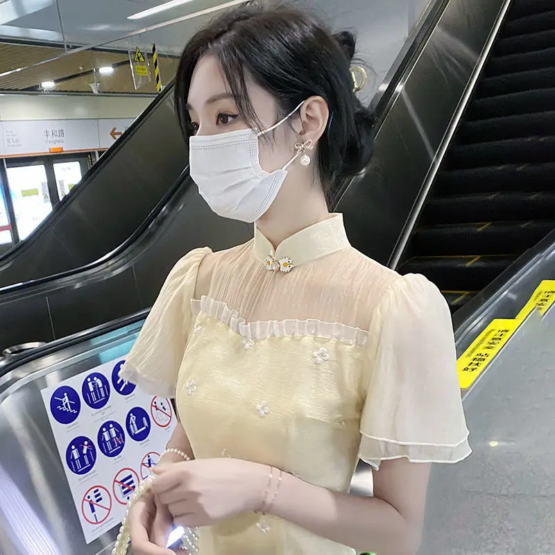 Chinese Traditional Qipao Cheongsam 2022 Improved Women's Summer Style Young Girl Temperament High-end Literary Dress
Chinese Traditional Qipao Cheongsam 2022 Improved Women's Summer Style Young Girl Temperament High-end Literary Dress