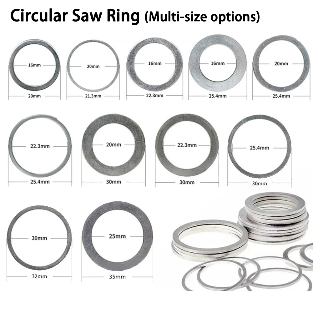 

Circular Saw Ring For Circular Saw Blade Conversion Reduction Ring Multi-size Woodworking Power Tools Saw Accessories