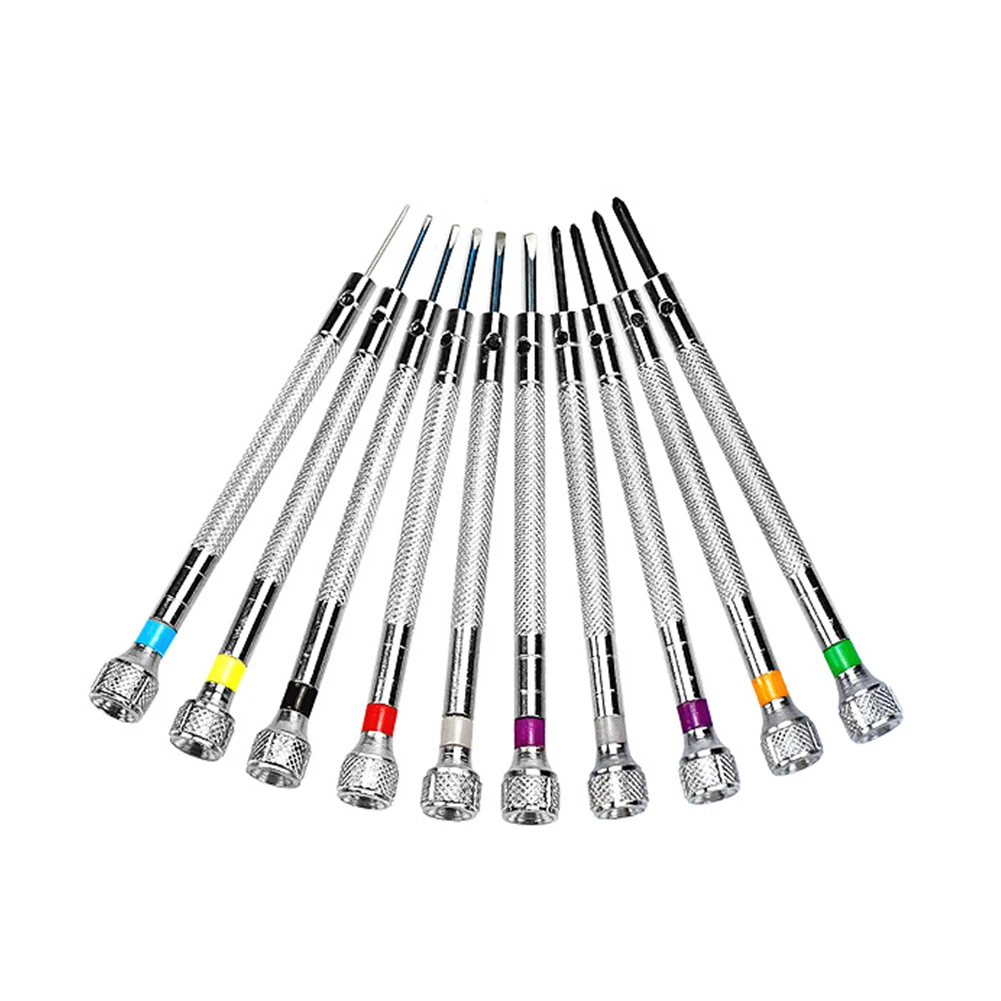 10pcs Precision Watchmaker Screwdriver Set Glasses Repair Screwdriver 0.6-2.0mm Stainless Steel Metric Round Head Screwdriver
10pcs Precision Watchmaker Screwdriver Set Glasses Repair Screwdriver 0.6-2.0mm Stainless Steel Metric Round Head Screwdriver