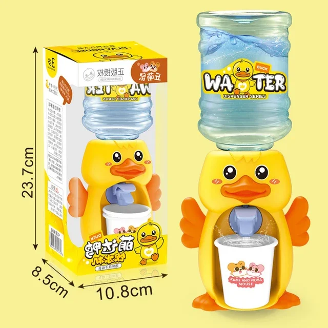 

Mini Water Dispenser Baby Toy Funny Little Duck Drinking Water Cooler Lifelike Cute Children Cosplsy Props Home Decor Ornament