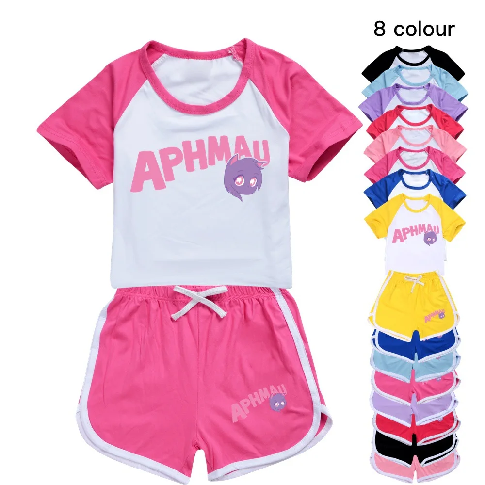 Футболка и шорты Kawaii Aphmau для девочек, комплект из 2 предметов, детская одежда, футболка с коротким рукавом для мальчиков, детский летний спортивный костюм
Футболка и шорты Kawaii Aphmau для девочек, комплект из 2 предметов, детская одежда, футболка с коротким рукавом для мальчиков, детский летний спортивный костюм