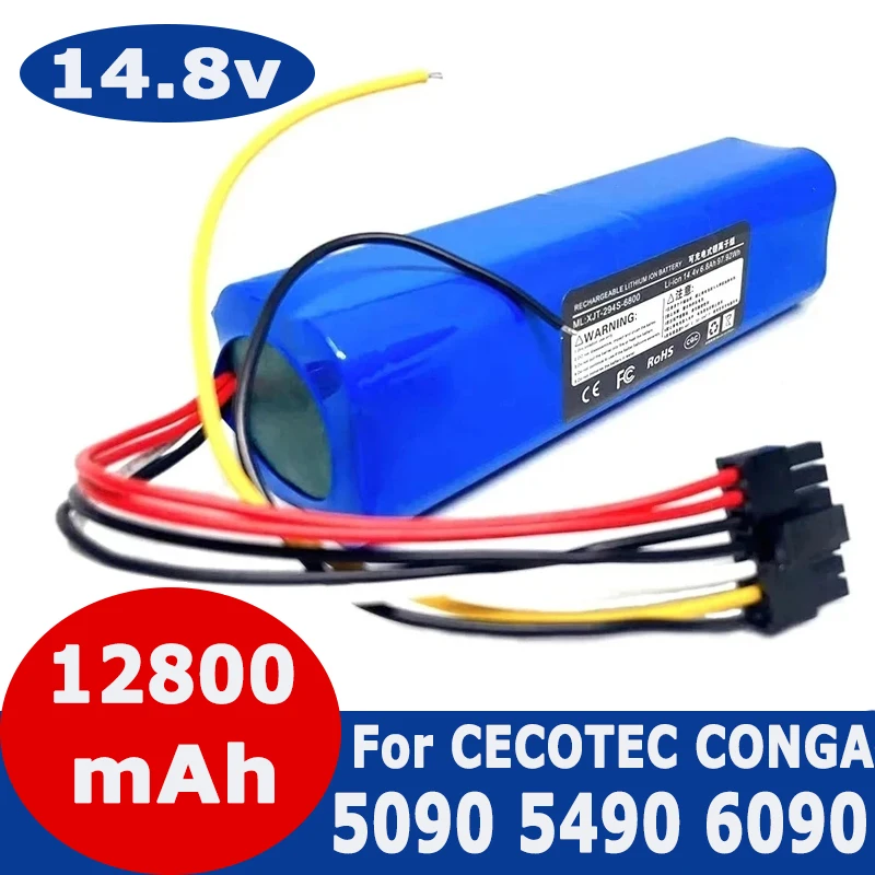 Новый 14,8 V 12800mAh INR18650 MH1-4S2P-300S Robot Аккумулятор для робота-пылесоса Cecotec Conga 5090 5490 6090 
Новый 14,8 V 12800mAh INR18650 MH1-4S2P-300S Robot Аккумулятор для робота-пылесоса Cecotec Conga 5090 5490 6090