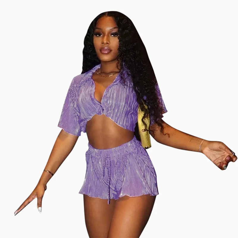 Europe And America Women's 2023 New Polo Collar Wooden Ear Edge Top Drawstring Shorts Casual Set
Europe And America Women's 2023 New Polo Collar Wooden Ear Edge Top Drawstring Shorts Casual Set