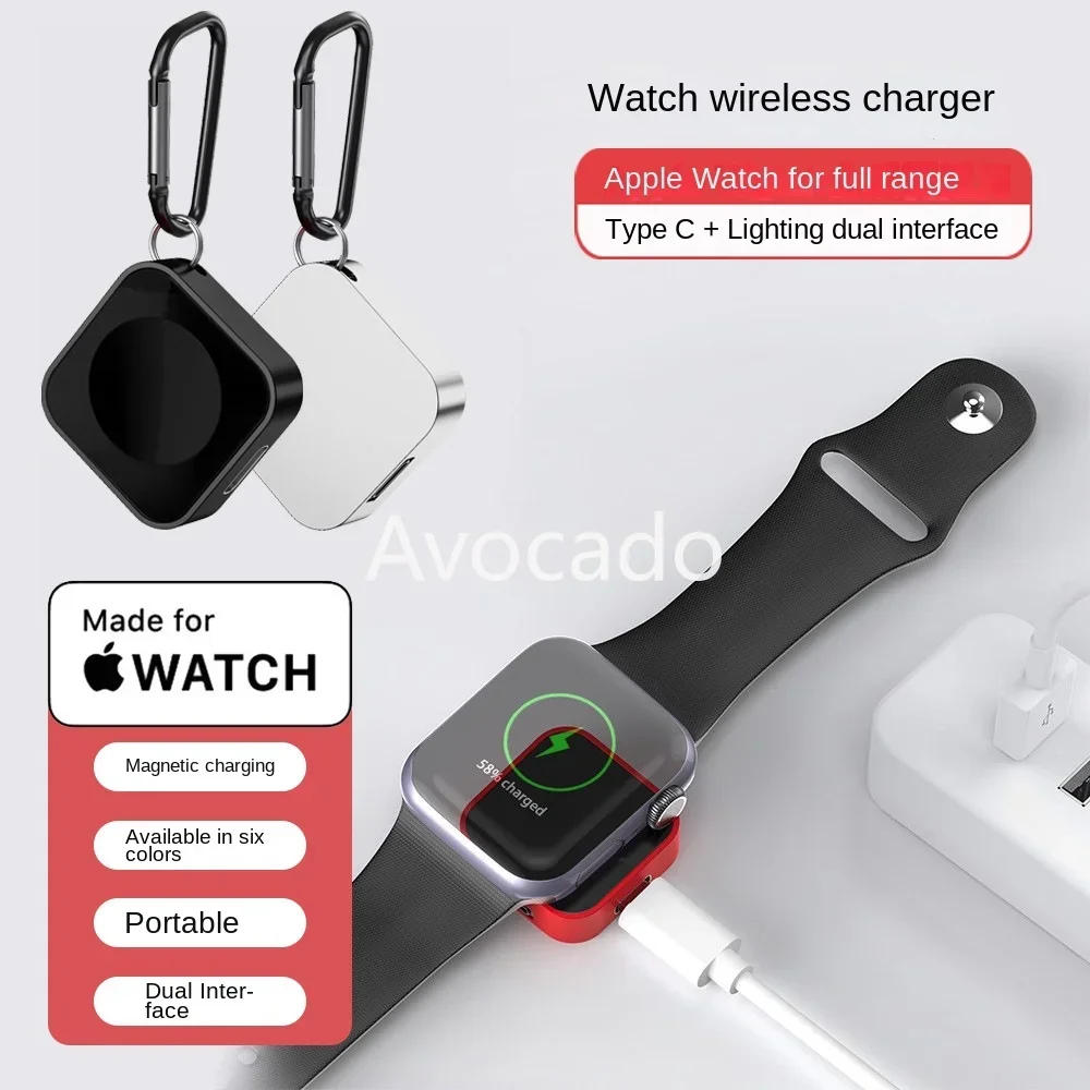 Магнитное Беспроводное зарядное устройство для Apple Watch 8 7 Se 6 5 3 Series IWatch, портативная док-станция с двойным интерфейсом
Магнитное Беспроводное зарядное устройство для Apple Watch 8 7 Se 6 5 3 Series IWatch, портативная док-станция с двойным интерфейсом
