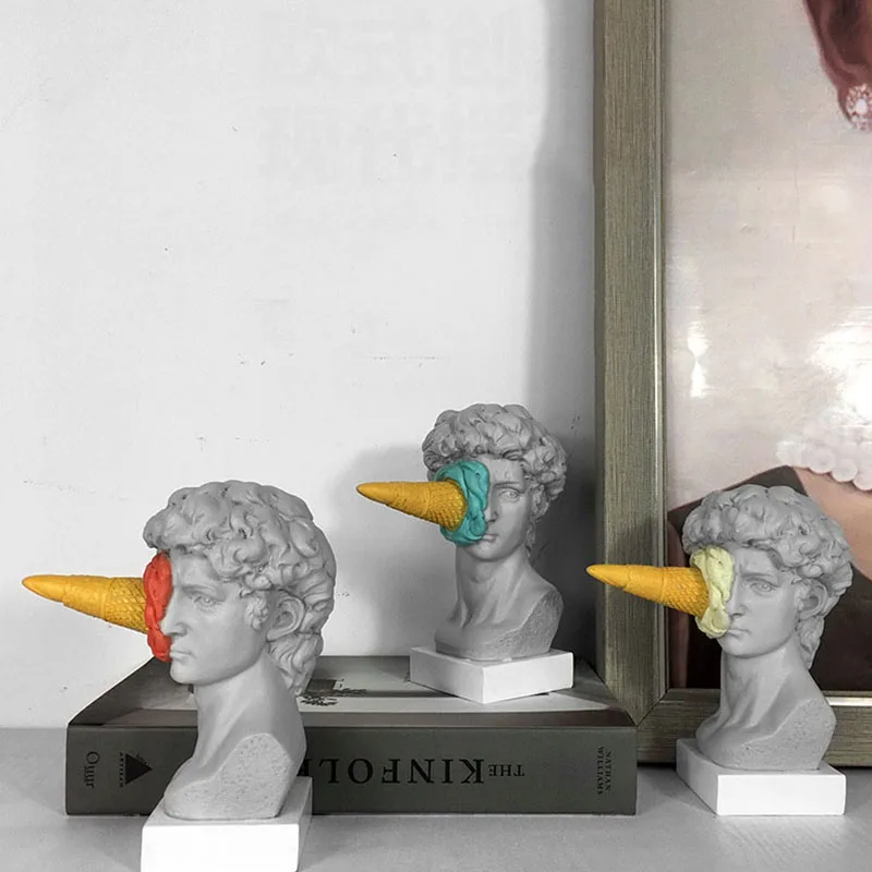 Mythological figure ice cream resin decoration David statue Nordic home decoration modern desk decoration figure sculpture
Mythological figure ice cream resin decoration David statue Nordic home decoration modern desk decoration figure sculpture