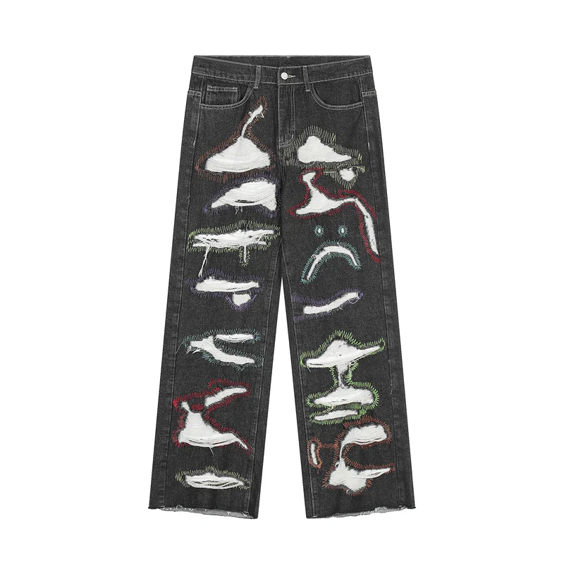 Streetwear Demin Jeans Pants Men Ripped Anime Funny Embroidery Tattered Brushed Graphic Black Y2k Washed Rock Punk Star Jeans
Streetwear Demin Jeans Pants Men Ripped Anime Funny Embroidery Tattered Brushed Graphic Black Y2k Washed Rock Punk Star Jeans