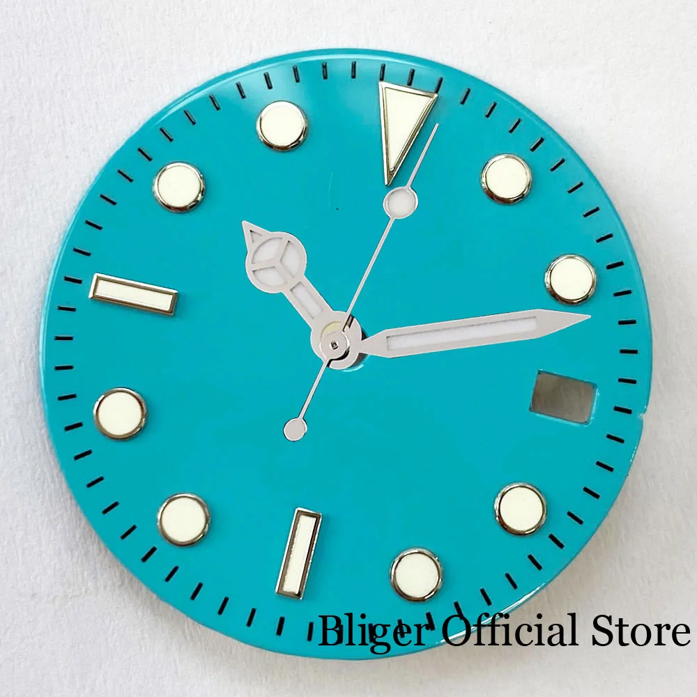 New BLIGER 29mm fit NH35A Automatic Movement Sterile Dial Sky Blue Men Watch Dial Face Luminous Index
New BLIGER 29mm fit NH35A Automatic Movement Sterile Dial Sky Blue Men Watch Dial Face Luminous Index