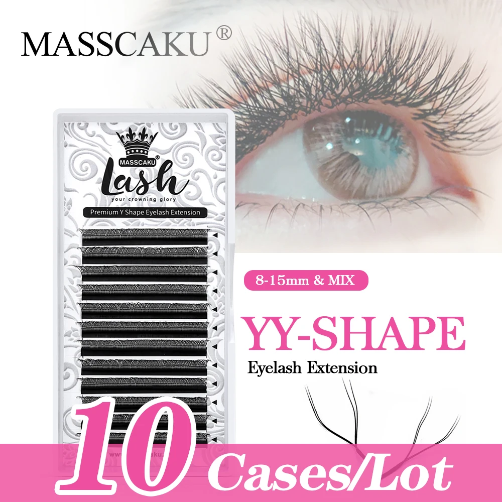 10Cases/lot MASSCAKU YY Shape Lashes Volume Extensions Cilia C/D Curl 8-15MM & MIX Natural Rapid Blooming Eyelashes Makeup
10Cases/lot MASSCAKU YY Shape Lashes Volume Extensions Cilia C/D Curl 8-15MM & MIX Natural Rapid Blooming Eyelashes Makeup