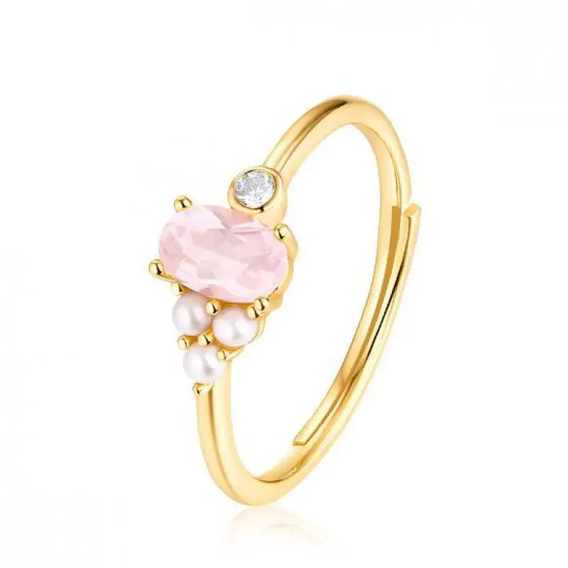 Natural Rose Quartz Ring S925 Sterling Silver 9k Gold Plated Zircon Freshwater Pearl Pink Crystal Faceted Gemstone Rings Women
Natural Rose Quartz Ring S925 Sterling Silver 9k Gold Plated Zircon Freshwater Pearl Pink Crystal Faceted Gemstone Rings Women