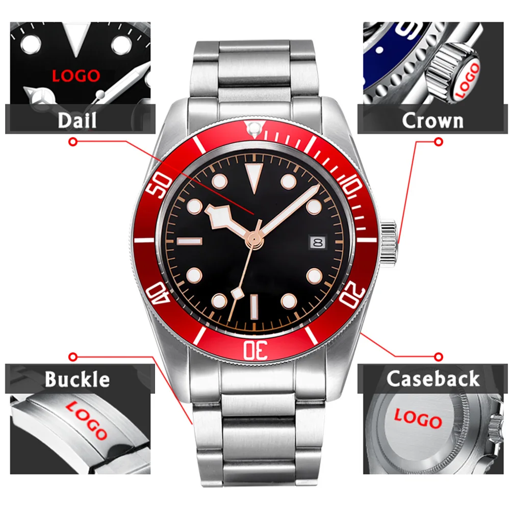 Custom Logo Diy NH35 Seagull 1612 Luxury 41mm Biwan Business Men Watches Automatic Mechanical Date Diving Waterproof Glow Watch
Custom Logo Diy NH35 Seagull 1612 Luxury 41mm Biwan Business Men Watches Automatic Mechanical Date Diving Waterproof Glow Watch