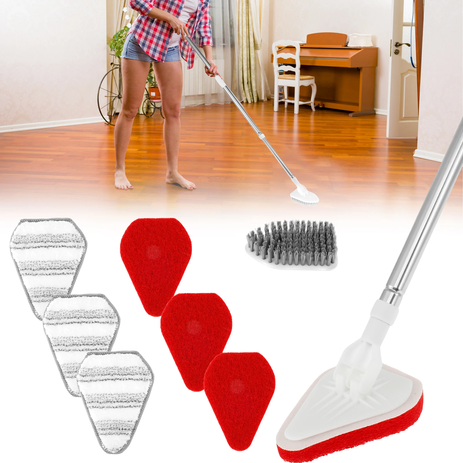 NEW Scrub Cleaning Brush with Telescopic Handle 180° Rotatable Tub Tile Scrubber Brush Detachable Shower Cleaner Brush 3 Kinds
NEW Scrub Cleaning Brush with Telescopic Handle 180° Rotatable Tub Tile Scrubber Brush Detachable Shower Cleaner Brush 3 Kinds