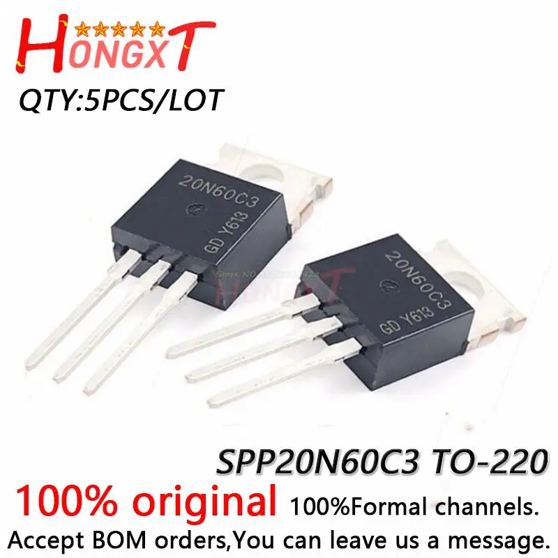 

5 шт., 100% Новый оригинальный SPP20N60C3 20N60C3, линейный полевой транзистор MOS N-channel 20.7A/650V.