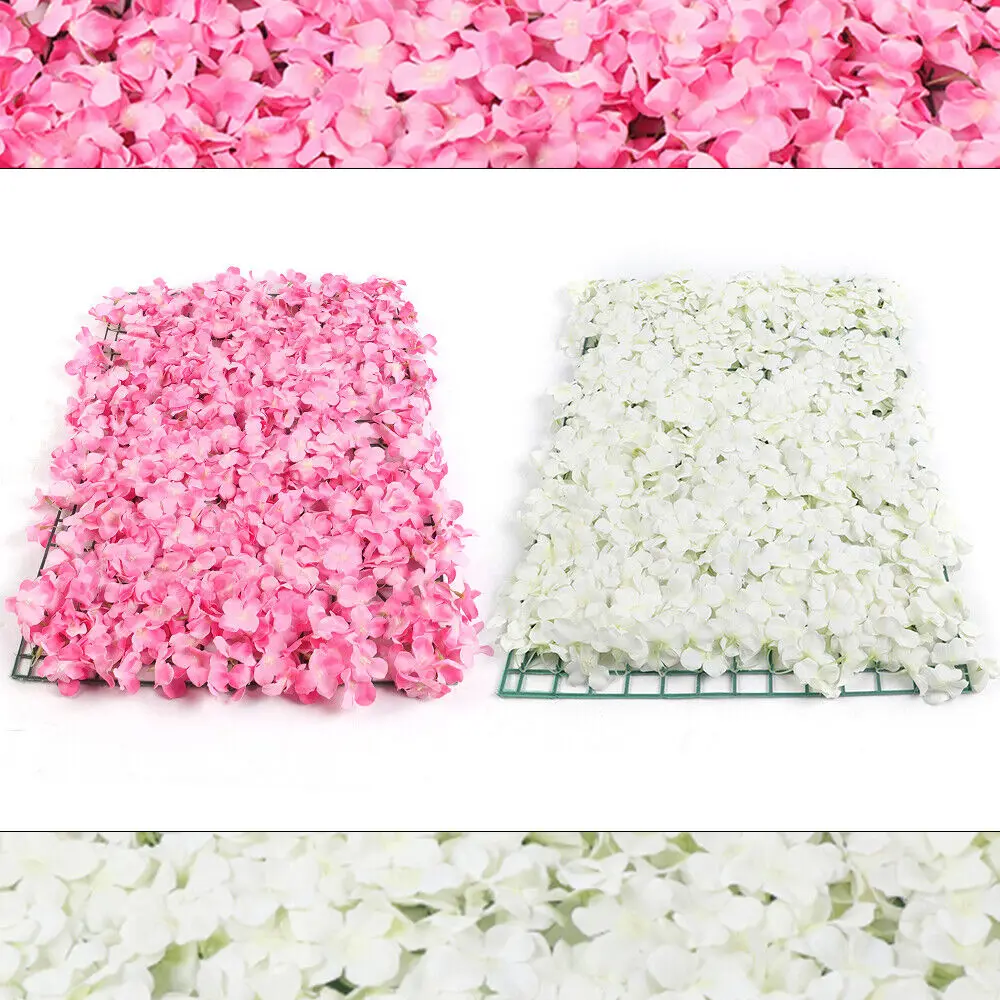 

Flower Panels 40X60cm Artificial Flower Wall Panels White/Pink Flower Backdrop Wall for Party Wedding Christmas Festival