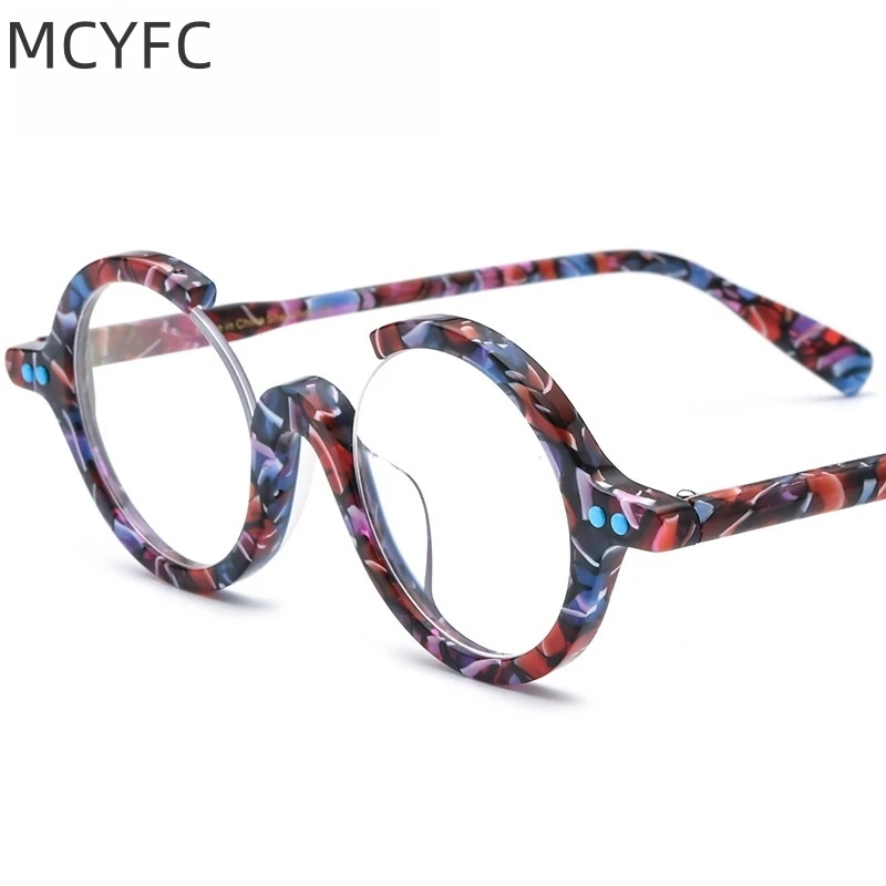 Мужские оправы для очков MCYFC в Корейском стиле с круглыми линзами, с синими блокировками, оптические очки по рецепту, материал АЦЕТАТ
Мужские оправы для очков MCYFC в Корейском стиле с круглыми линзами, с синими блокировками, оптические очки по рецепту, материал АЦЕТАТ