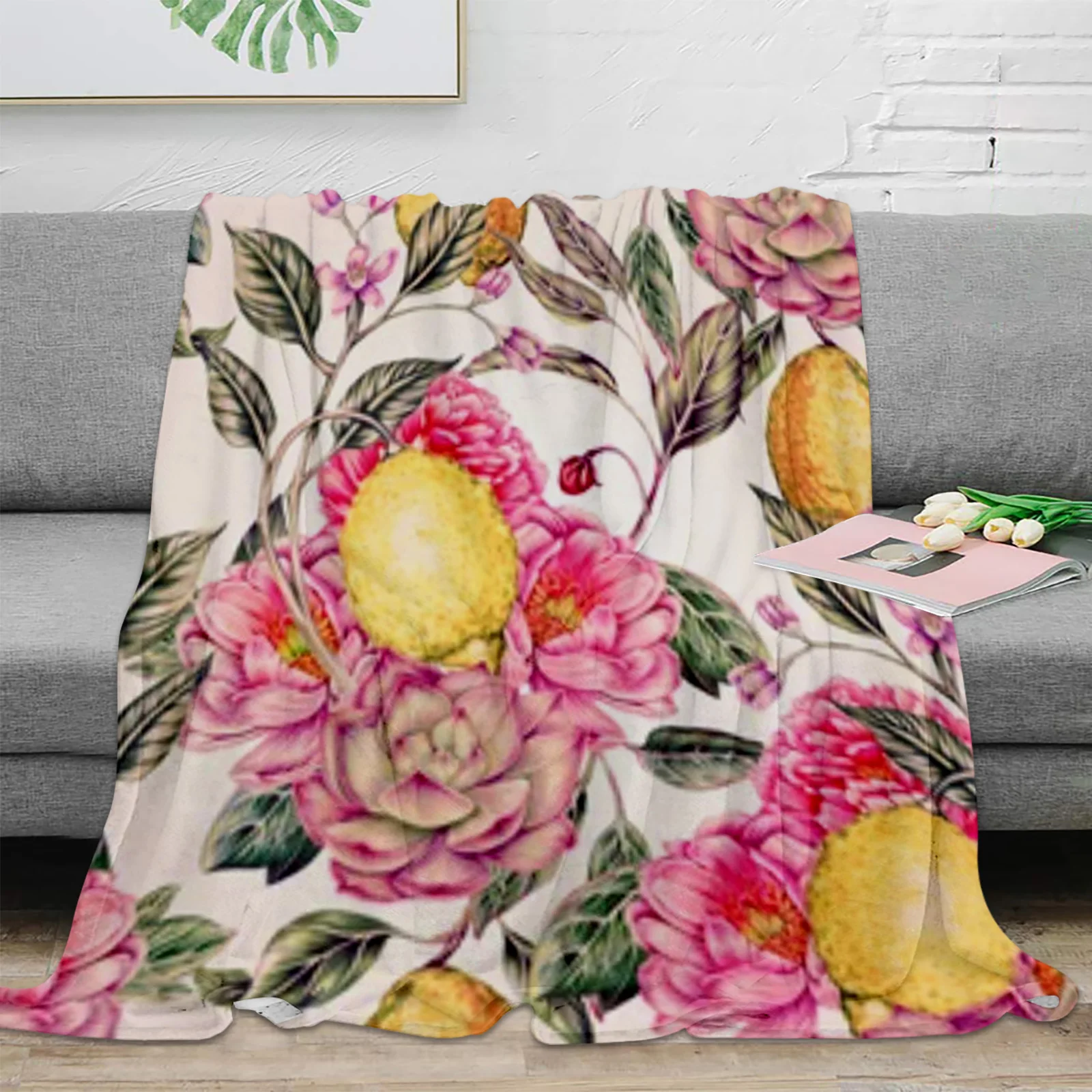 Fruit Lemon Blooming Flowers Peonies Flannel Blanket Warm Soft Sofa Blanket Winter Sheet Bedspread Camping Travel Blanket
Fruit Lemon Blooming Flowers Peonies Flannel Blanket Warm Soft Sofa Blanket Winter Sheet Bedspread Camping Travel Blanket