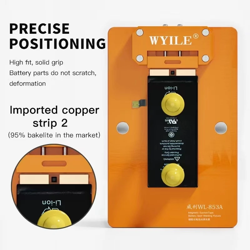 WYLIE WL-853 Battery Welding Fixture Precise Positioning No Damage to Battery For iPhone X-14 PM Battery Spot Welder Repair Tool
WYLIE WL-853 Battery Welding Fixture Precise Positioning No Damage to Battery For iPhone X-14 PM Battery Spot Welder Repair Tool