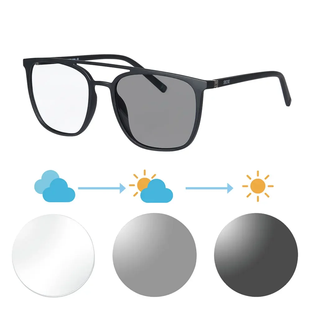 

SHINU очки для близорукости женские фотохромные солнцезащитные очки для женщин меняющие синие линзы очки с переходом очки минус очки SH080