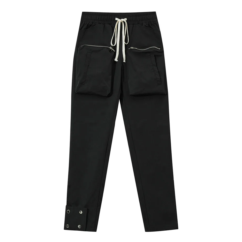 High Street Zipper Pocket Men's Casual Pants Drawstring Button Zipper Leg Streetwear Trousers Fashion Casual Sweatpant All-match
High Street Zipper Pocket Men's Casual Pants Drawstring Button Zipper Leg Streetwear Trousers Fashion Casual Sweatpant All-match