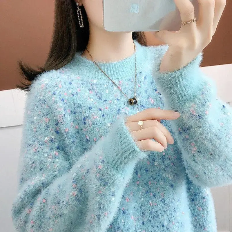 Fashion Women's Sweater Cashmere Mink Pullover Knit Winter Clothes Oversized Long Sleeve Top Women Solid Casual Sweaters Q747
Fashion Women's Sweater Cashmere Mink Pullover Knit Winter Clothes Oversized Long Sleeve Top Women Solid Casual Sweaters Q747