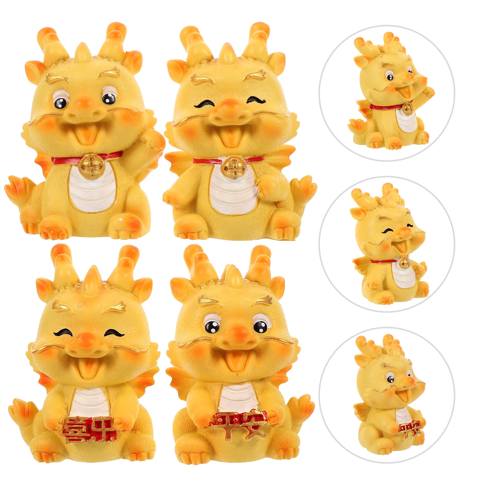 4 Pcs Year of The Dragon Resin Crafts Ornaments Room Car Decorations (Peaceful (Yellow)) Miniature
4 Pcs Year of The Dragon Resin Crafts Ornaments Room Car Decorations (Peaceful (Yellow)) Miniature
