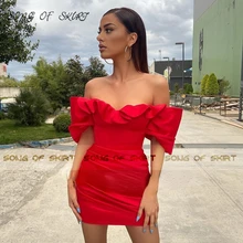 Red Satin Cocktail Dresses Sheath Mini Length Women Party Dress Customer Made Off The Shoulder Prom Gown Vestido De Festa
Red Satin Cocktail Dresses Sheath Mini Length Women Party Dress Customer Made Off The Shoulder Prom Gown Vestido De Festa