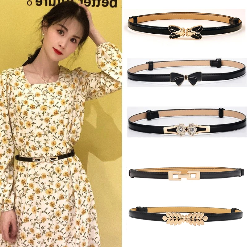 Adjustable PU Leather Ladies Dress Belts Skinny Thin Women Waist Belts Strap Gold Color Buckle Female Belts
Adjustable PU Leather Ladies Dress Belts Skinny Thin Women Waist Belts Strap Gold Color Buckle Female Belts