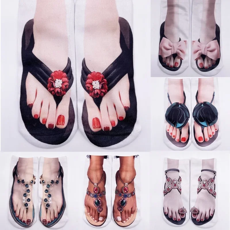 High Quality Women's Socks Herringbone Sandals Socks Funny Three-Dimensional Printed Nail Clip Slipper Shoe Pattern Funny Socks
High Quality Women's Socks Herringbone Sandals Socks Funny Three-Dimensional Printed Nail Clip Slipper Shoe Pattern Funny Socks