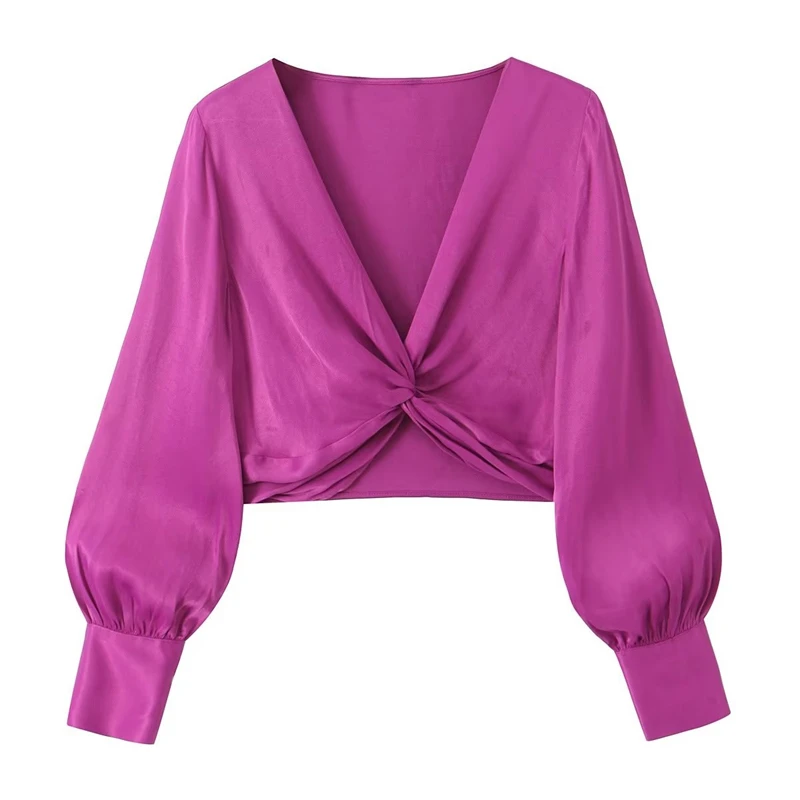 Women's V-neck Long-Sleeved Slim Shirt, Silk Top, Satin Texture, Knotted Decoration, Loose and Comfortable, New, Autumn, 2023
Women's V-neck Long-Sleeved Slim Shirt, Silk Top, Satin Texture, Knotted Decoration, Loose and Comfortable, New, Autumn, 2023