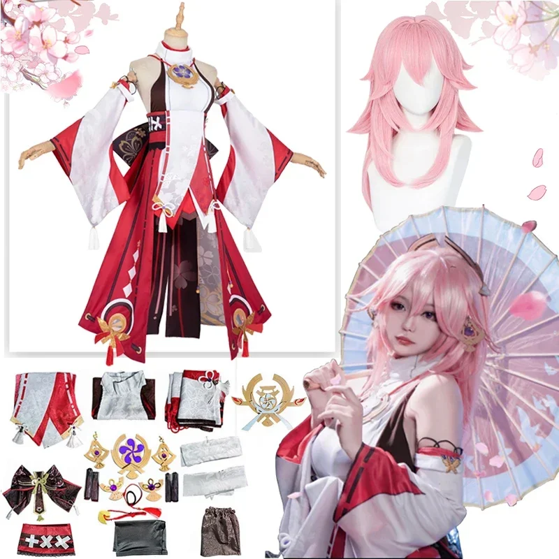 Genshin Impact Yae Miko Guuji Yae Cosplay Costume Genshin Deguisement Wig Dress Party Outfit Halloween Costumes for Women
Genshin Impact Yae Miko Guuji Yae Cosplay Costume Genshin Deguisement Wig Dress Party Outfit Halloween Costumes for Women