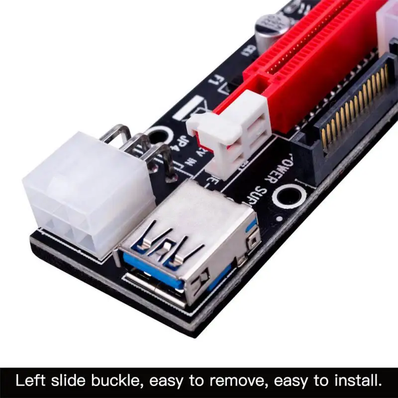 Переходная карта для графического процессора, USB 3,i- E Райзер, VER 009S Express 1X 4X 8X 16X, Sata, кабель питания с 15Pin на 6 Pin
Переходная карта для графического процессора, USB 3,i- E Райзер, VER 009S Express 1X 4X 8X 16X, Sata, кабель питания с 15Pin на 6 Pin