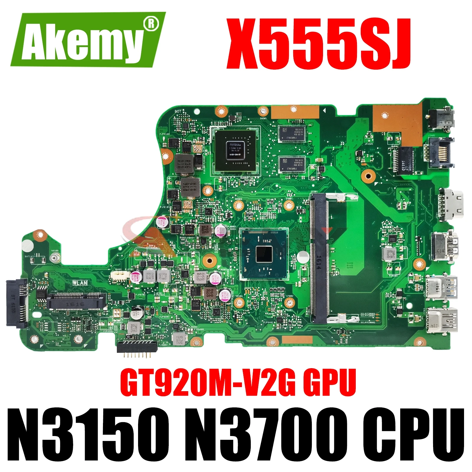 X555SJ Notebook Mainboard for ASUS X555SJ K555SJ K555S Laptop Motherboard GT920M-V2G GPU N3150 N3700 CPU DDR3 100% tested work
X555SJ Notebook Mainboard for ASUS X555SJ K555SJ K555S Laptop Motherboard GT920M-V2G GPU N3150 N3700 CPU DDR3 100% tested work
