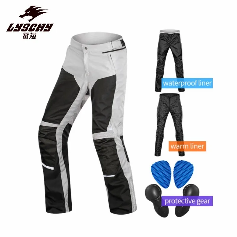 

LYSCHY LY-2012 Windproof Warm Waterproof Motorcycle Adventure Long Touring S-6XL Pants Multifunction Motorbike Trousers