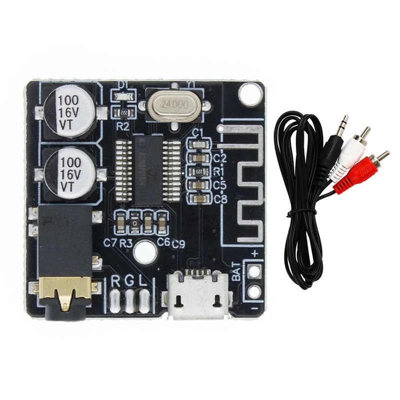 BT5.0 Audio Receiver+One-To-Two Audio Cable Kits MP3 Bluetooth Decoder Lossless Car Speaker Audio Amplifier Board Module
BT5.0 Audio Receiver+One-To-Two Audio Cable Kits MP3 Bluetooth Decoder Lossless Car Speaker Audio Amplifier Board Module