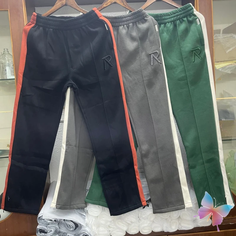 

Штаны Зимние с вышивкой буквы R, цветные полосатые брюки с эластичной талией, хип-хоп, уличная одежда, мужские и женские спортивные тренировочные брюки