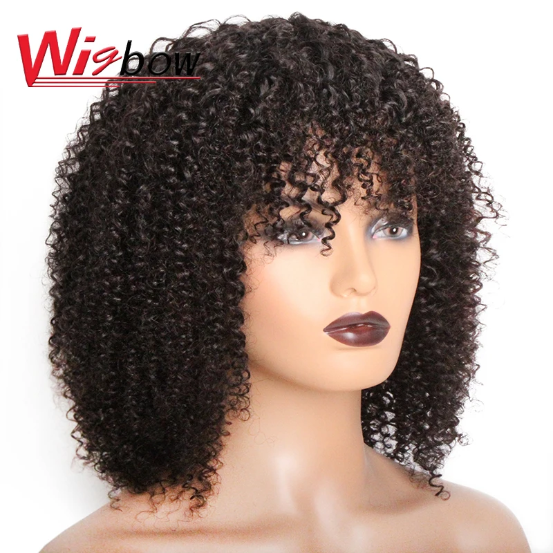 Curly Human Hair Wig Brazilian Hair Bob Wig With Bangs For Women Short Kinky Curly Wig Glueless Wig Human Hair Ready To Wear
Curly Human Hair Wig Brazilian Hair Bob Wig With Bangs For Women Short Kinky Curly Wig Glueless Wig Human Hair Ready To Wear