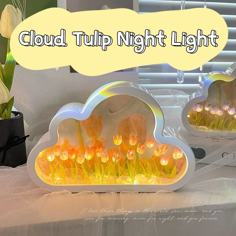 Handmade Diy Clouds Flowers Tulips Night Light Shine Mirror Ornaments Tanabata Creative Gifts Valentine's Day
Handmade Diy Clouds Flowers Tulips Night Light Shine Mirror Ornaments Tanabata Creative Gifts Valentine's Day