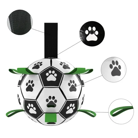 

Interactive Dog Teething Puzzle Balls Durable Chew Toys for Small Large Puppy IQ Teeth 6.5in Soccer Toy Ball