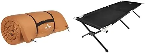 

XXL Camp Pad; Sleeping Pad for Car Camping, Brown & Celsius XXL 0 Degree Sleeping Bag - 0˚F Cold-Weather Sleeping Bag for M